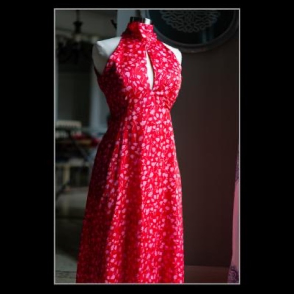 Halter Zara maxi dress, size M